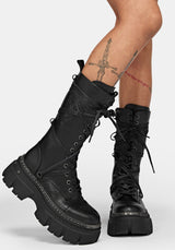Morwyn Calf Lace Up Platform Boots EU 39