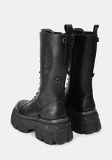 Morwyn Calf Lace Up Platform Boots EU 39