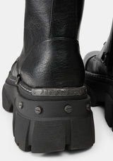 Morwyn Calf Lace Up Platform Boots EU 39