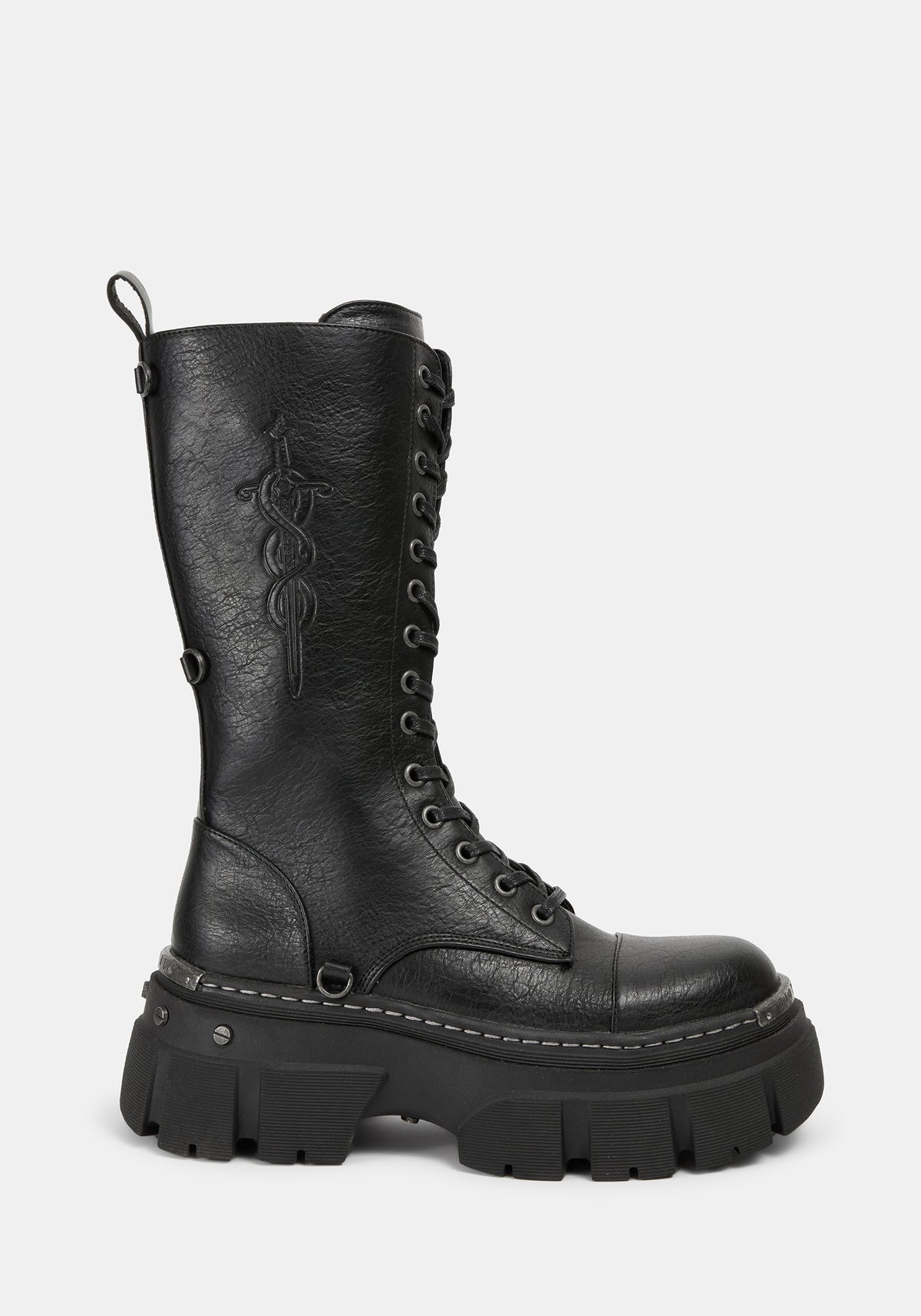 Morwyn Calf Lace Up Platform Boots