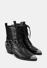 Wespair Leather Toe Cap Chain Boots EU 39
