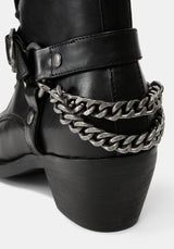 Wespair Leather Toe Cap Chain Boots EU 39