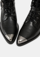Wespair Leather Toe Cap Chain Boots EU 39
