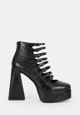 Scythera Multi Buckle Platform Heels EU 39