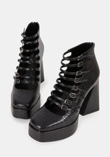 Scythera Multi Buckle Platform Heels EU 39
