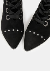 Morvella Pointed Studded Boots EU 39