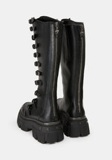 Velmora Tall Multi Buckle Platform Boots