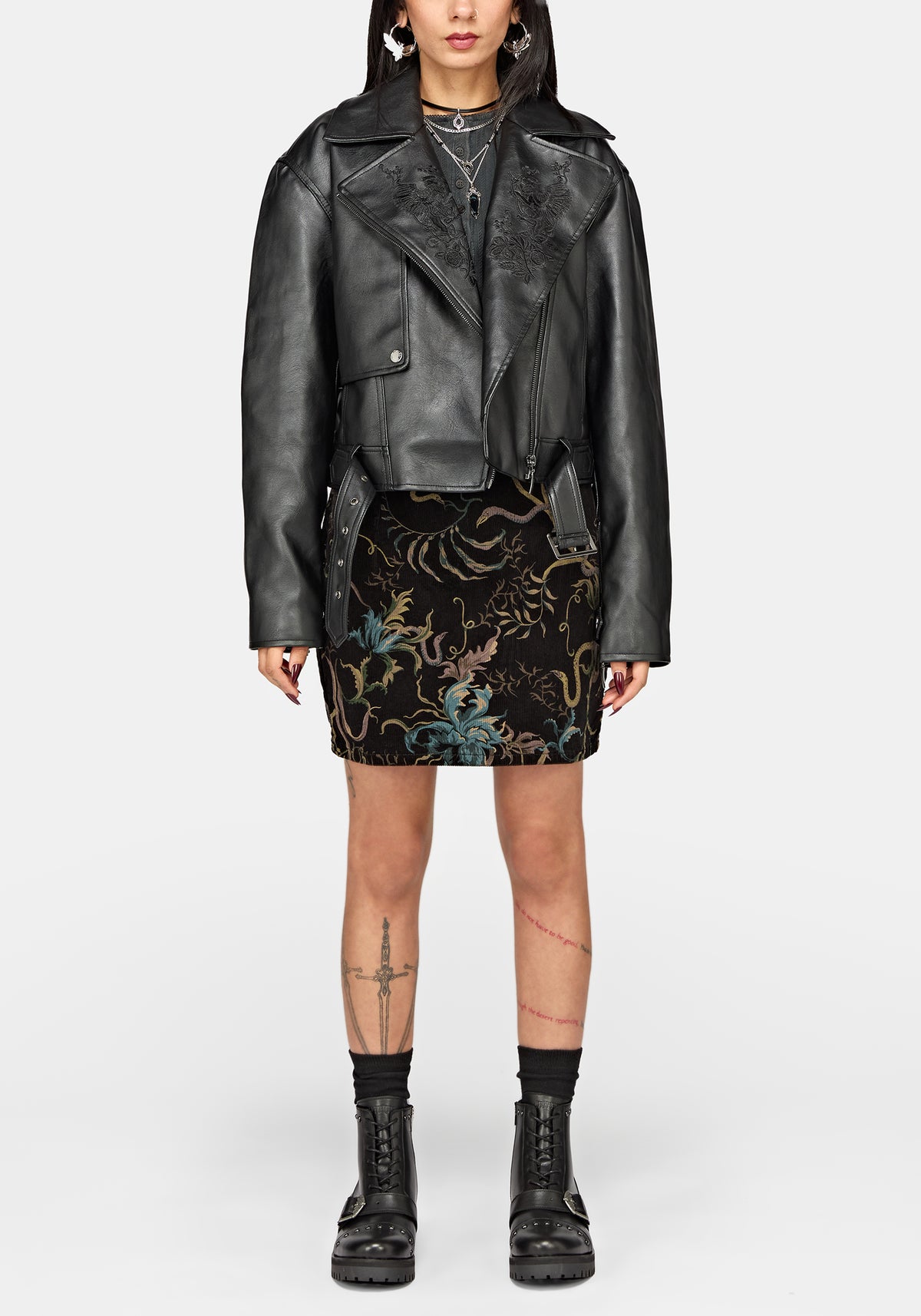 Esmelina Leather Rosamoth Buckle Boots