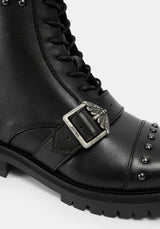 Esmelina Leather Rosamoth Buckle Boots