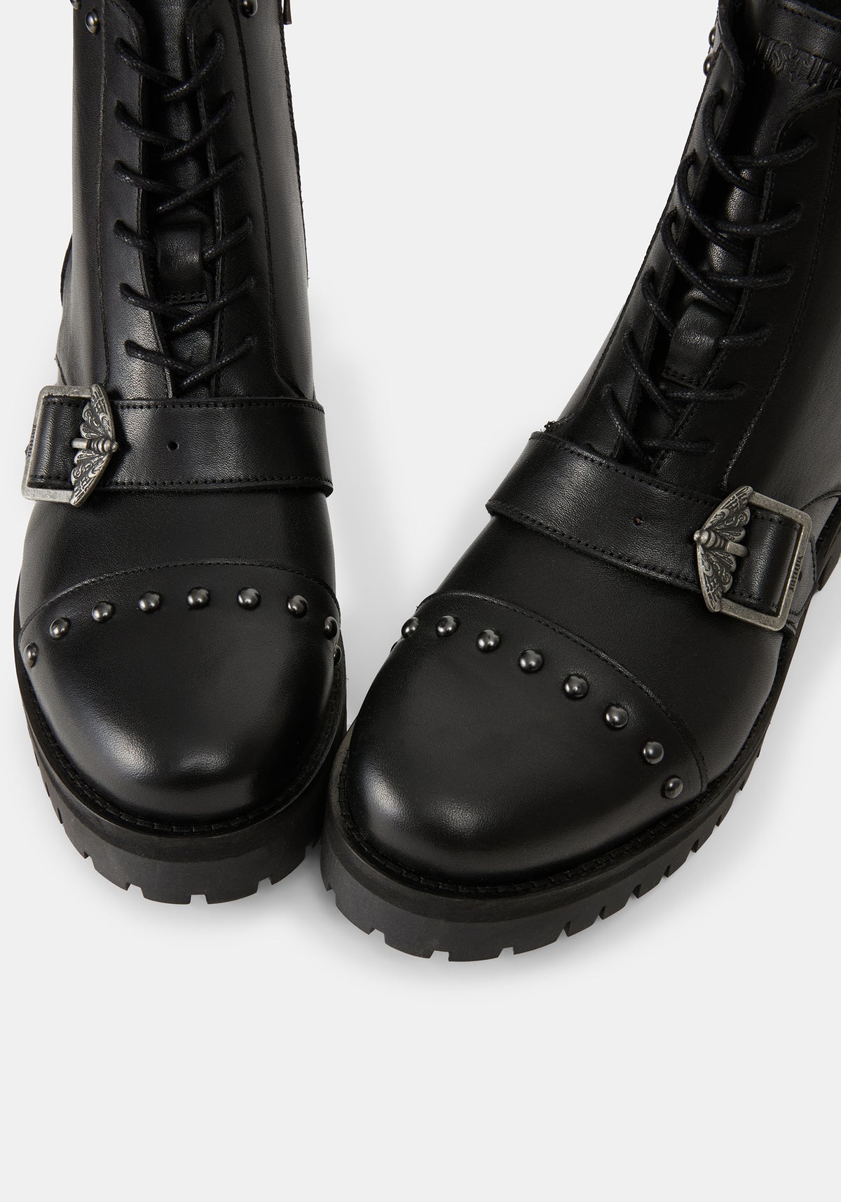 Esmelina Leather Rosamoth Buckle Boots
