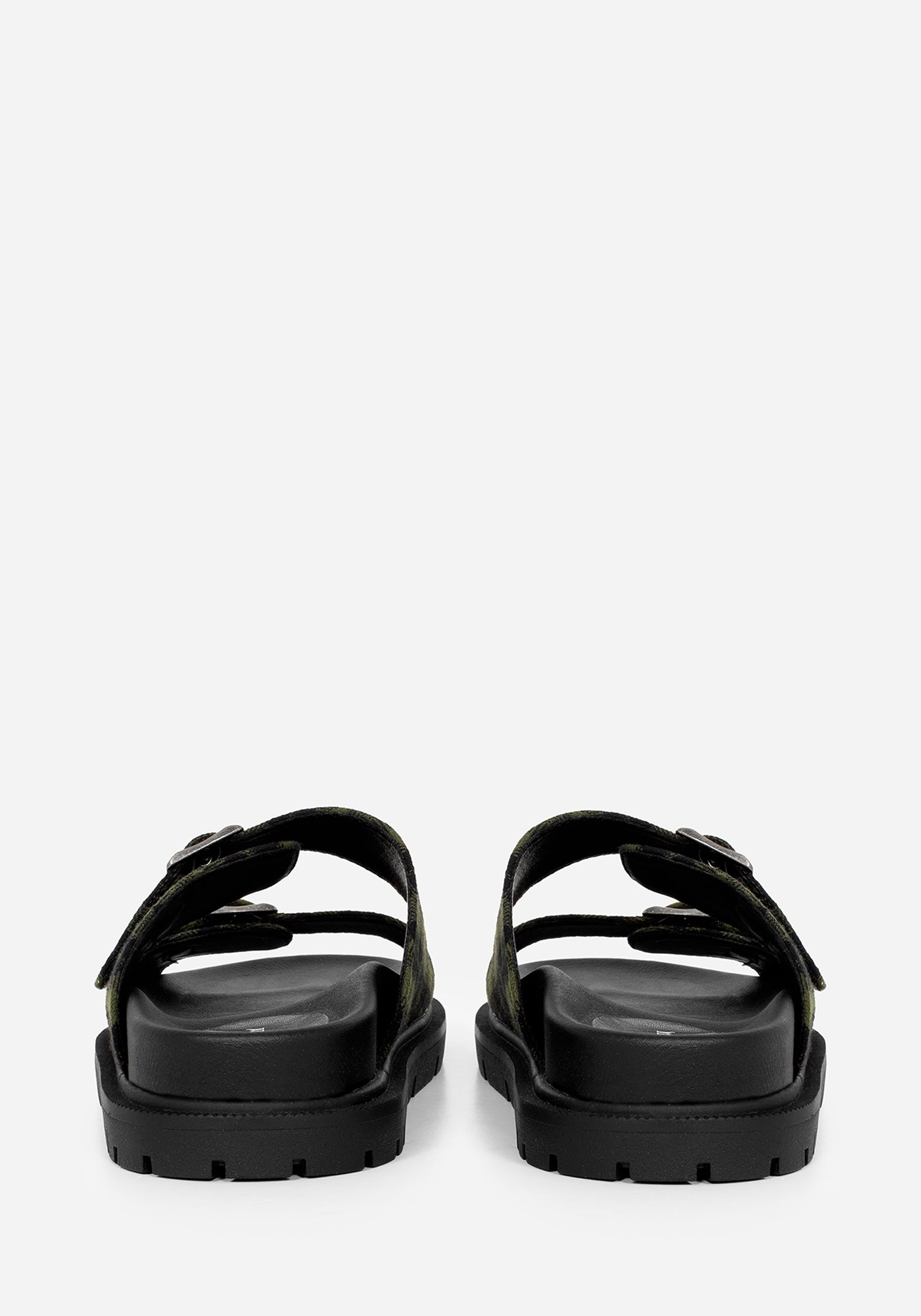 Terra Gingham Buckle Sandals