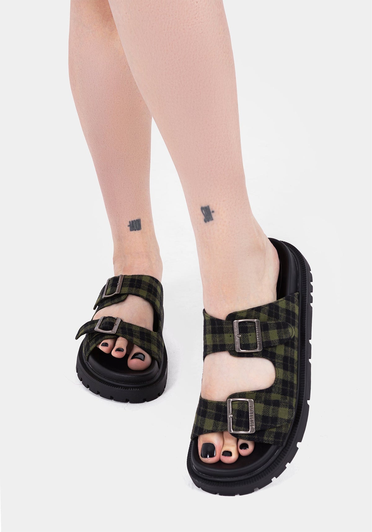 Terra Gingham Schnalle Sandals