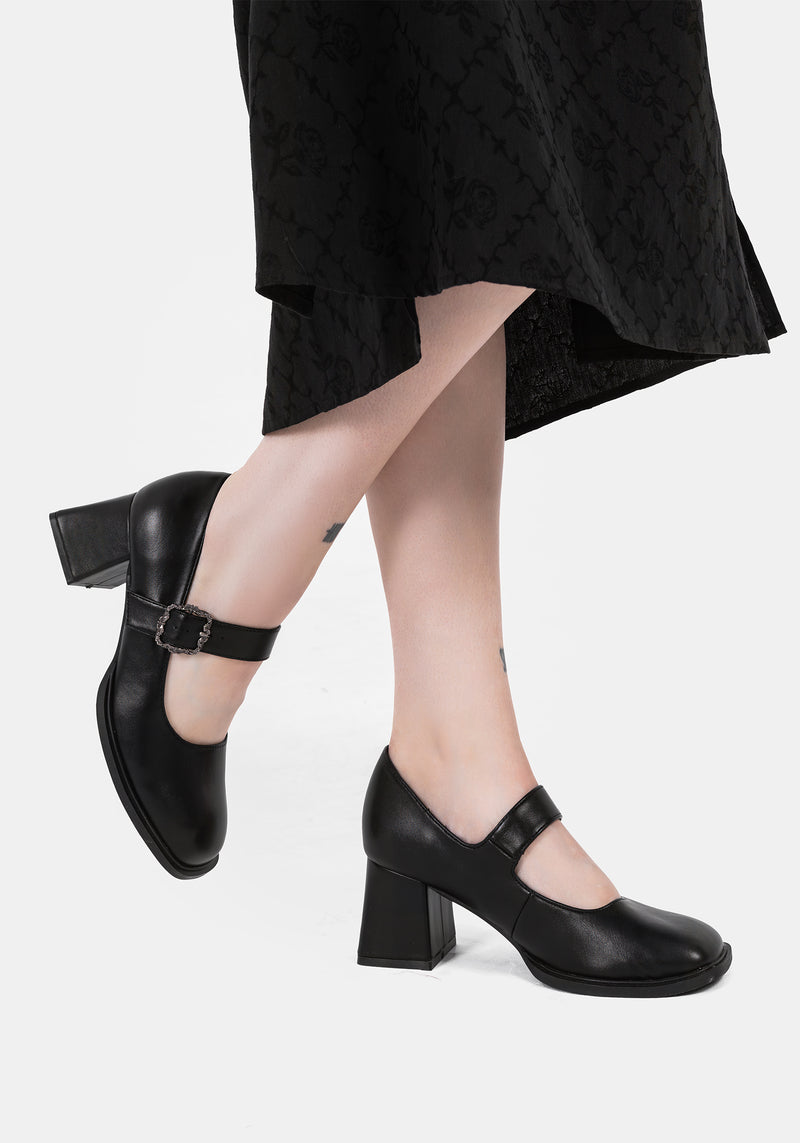 Hina Blumenmuster Schnalle Mary Jane Shoes