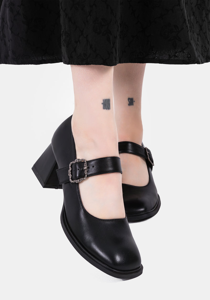Hina Blumenmuster Schnalle Mary Jane Shoes