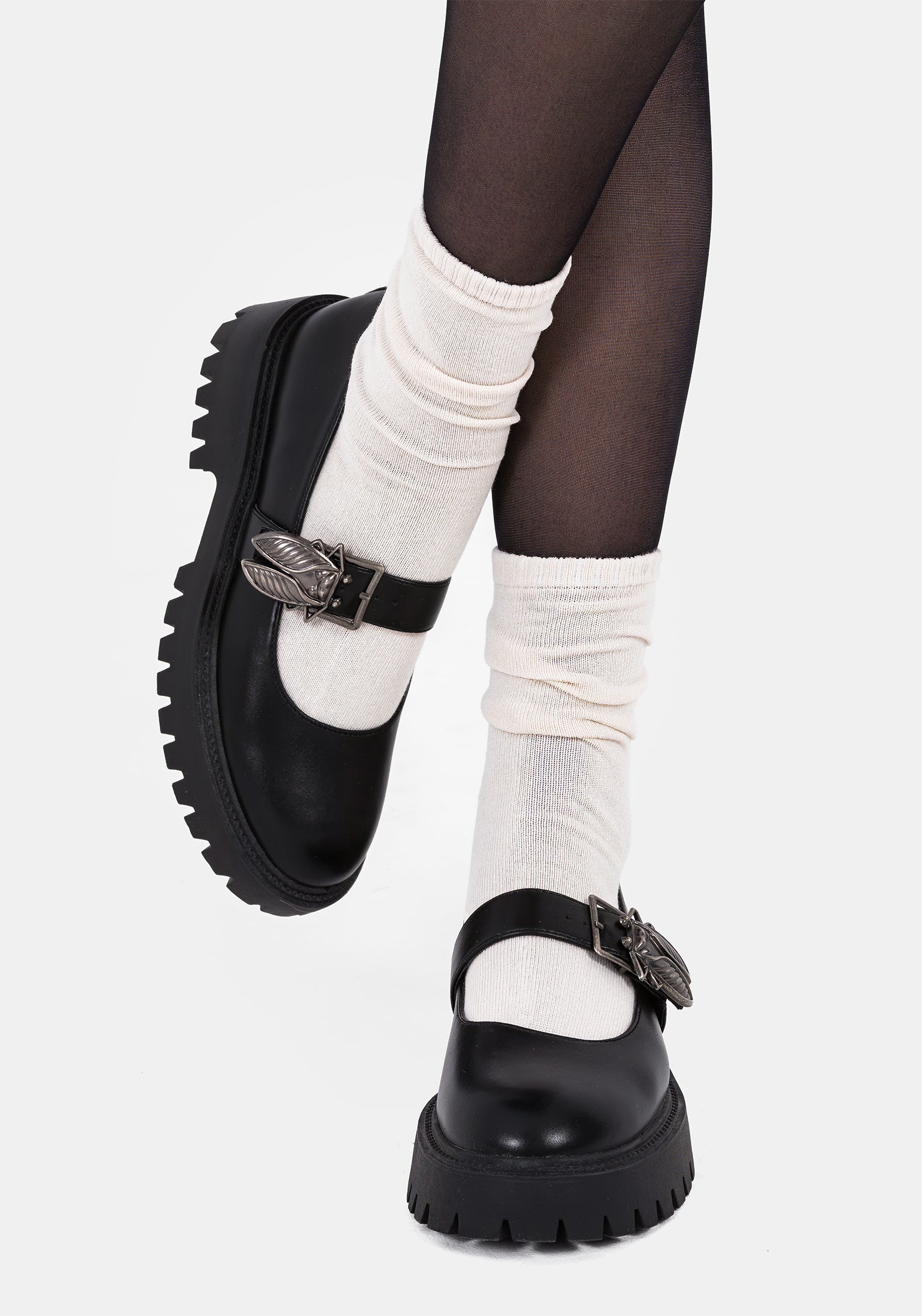 Swarm Bug Buckle Mary Jane Shoes