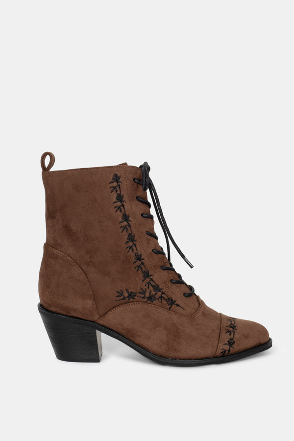 Lilith Suedette Embroidered Boots