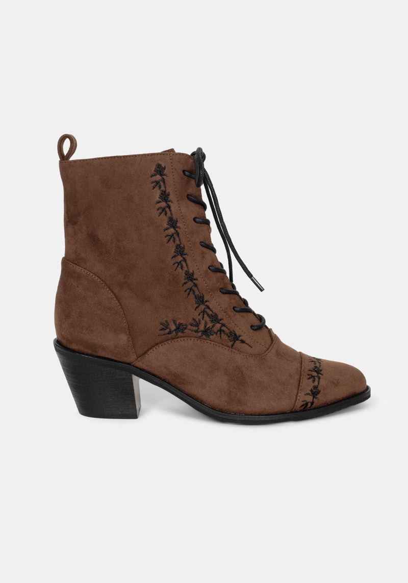 Lilith Suedette Embroidered Boots