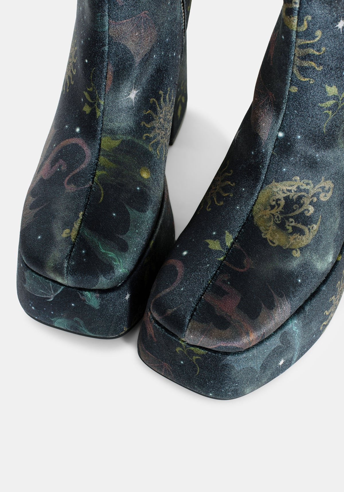 Phönix Drache Samt Plattform Stiefel