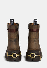 Disturbia x New Rock Farn Bestickt Spitze Hoch Stiefel