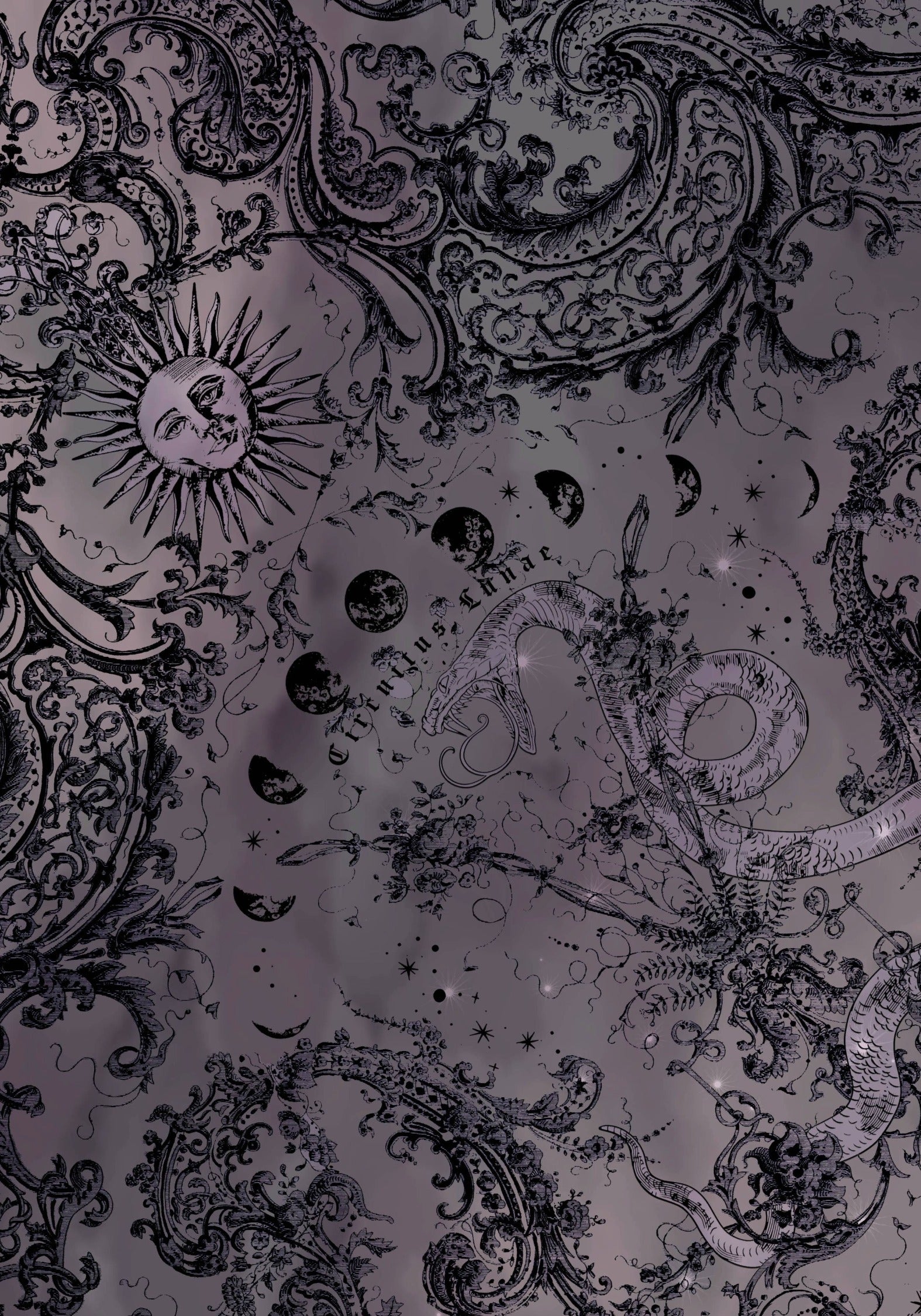 Gaia Celestial Print Chiffon Midaxi Dress