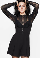 Grace Reißverschluss Vorderseite Schürzenkleid Overall