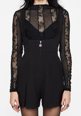 Grace Reißverschluss Vorderseite Schürzenkleid Overall