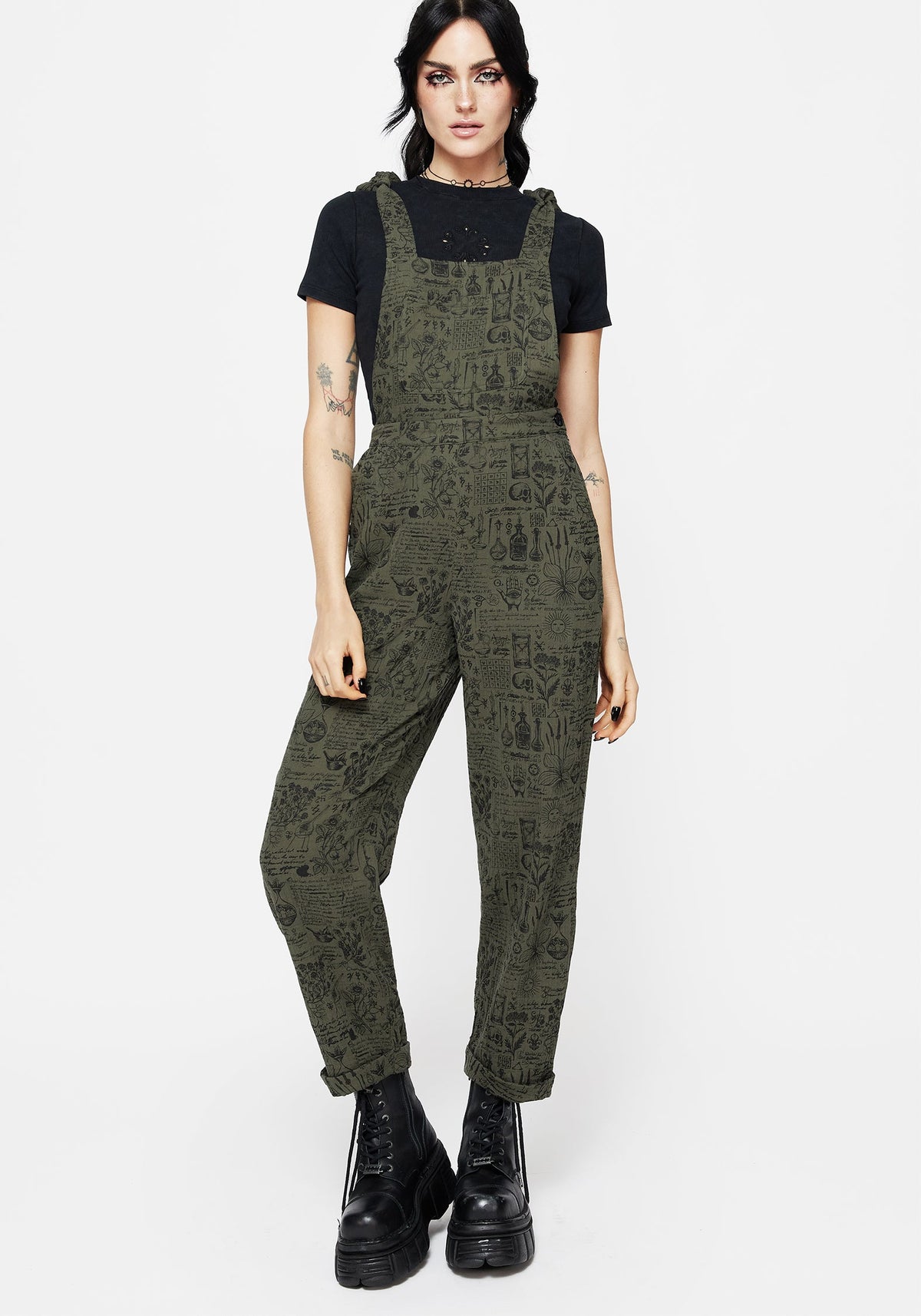 Taddea Baumwolle Locker Krawatte Detail Overall