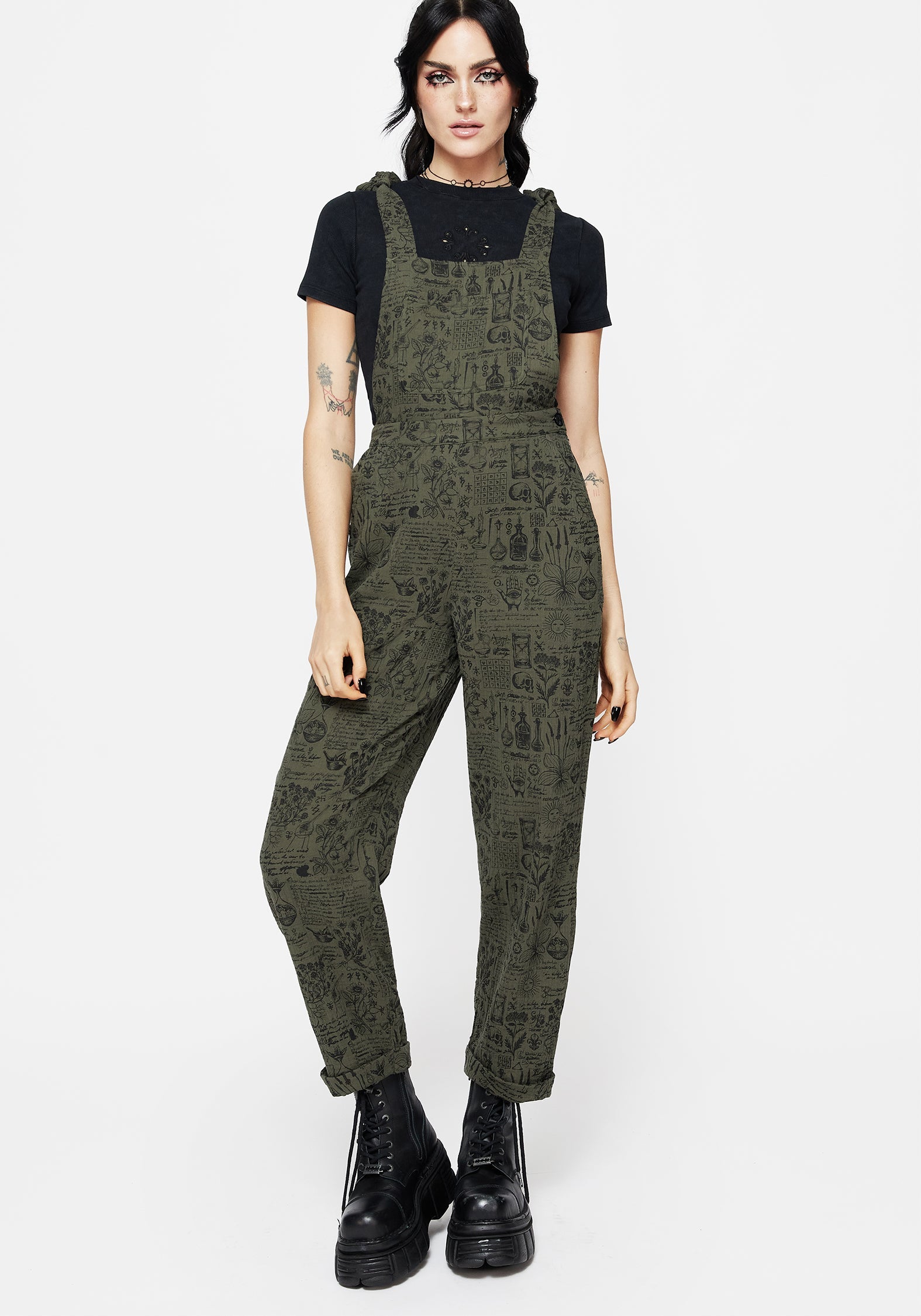 Taddea Baumwolle Locker Krawatte Detail Overall