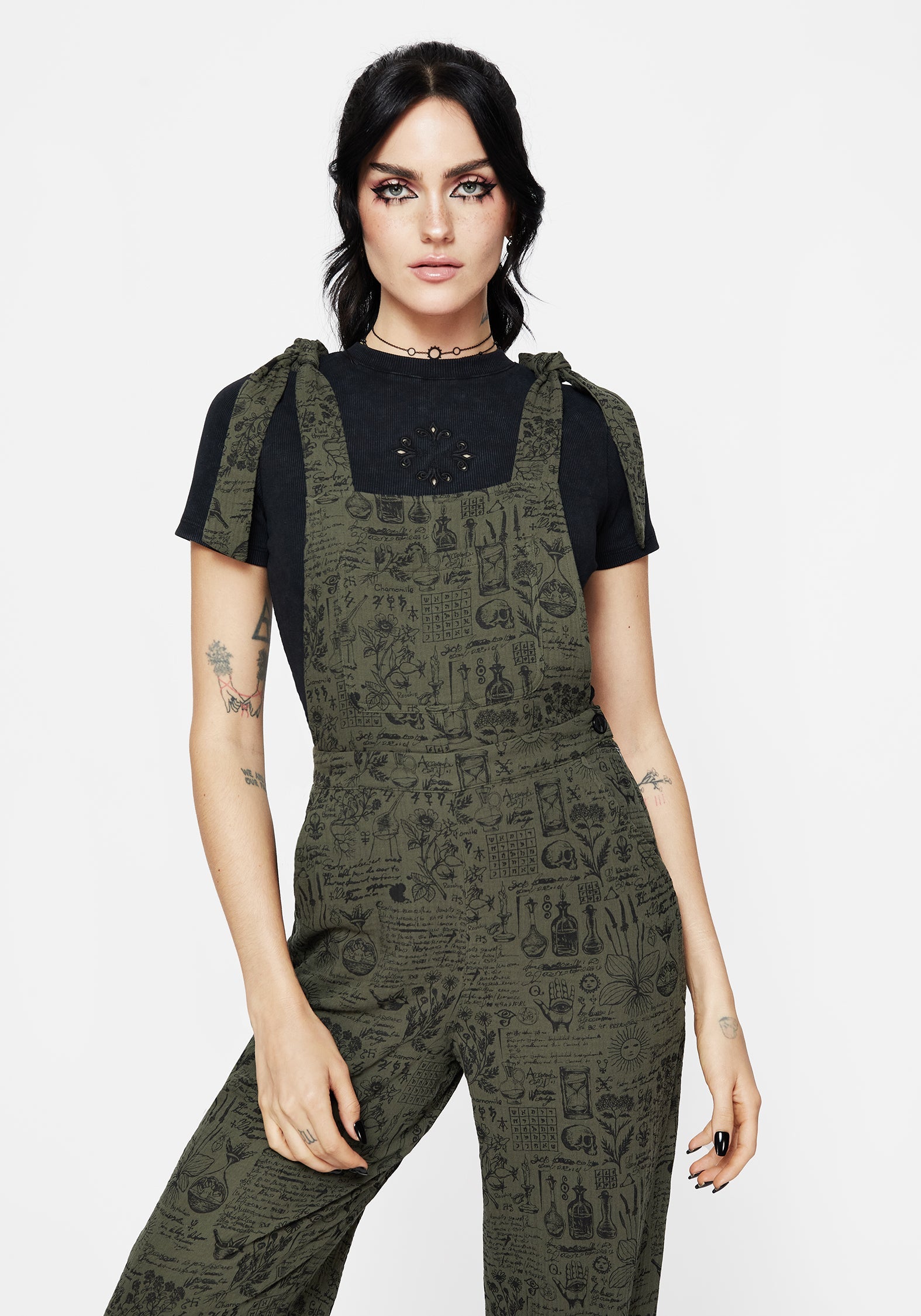 Taddea Baumwolle Locker Krawatte Detail Overall