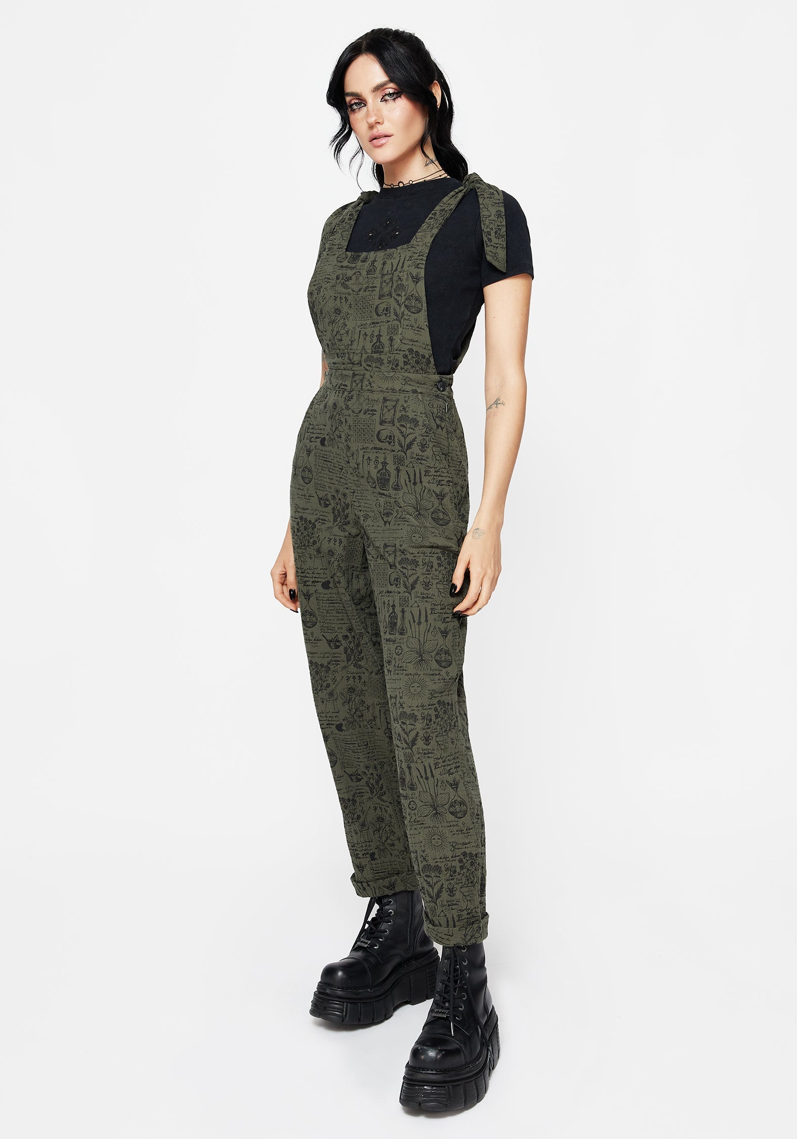 Taddea Baumwolle Locker Krawatte Detail Overall