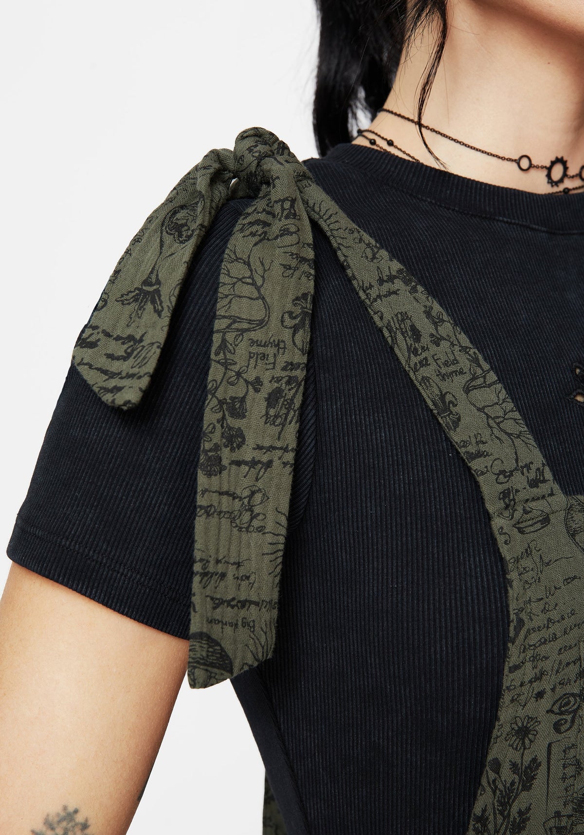 Taddea Baumwolle Locker Krawatte Detail Overall