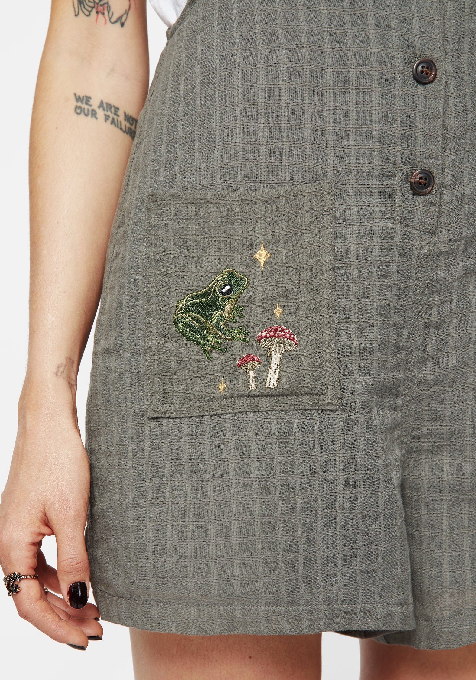 Koax Cotton Embroidered Cami Playsuit