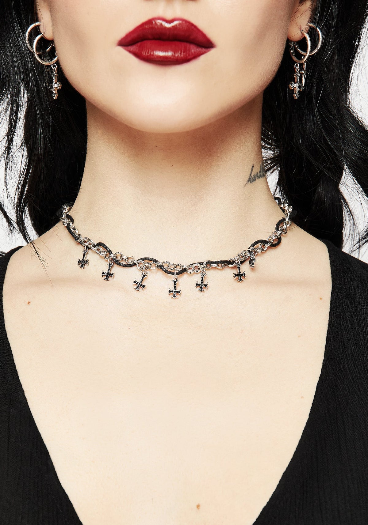 Catkin Kordel Weave Kreuz Halsband