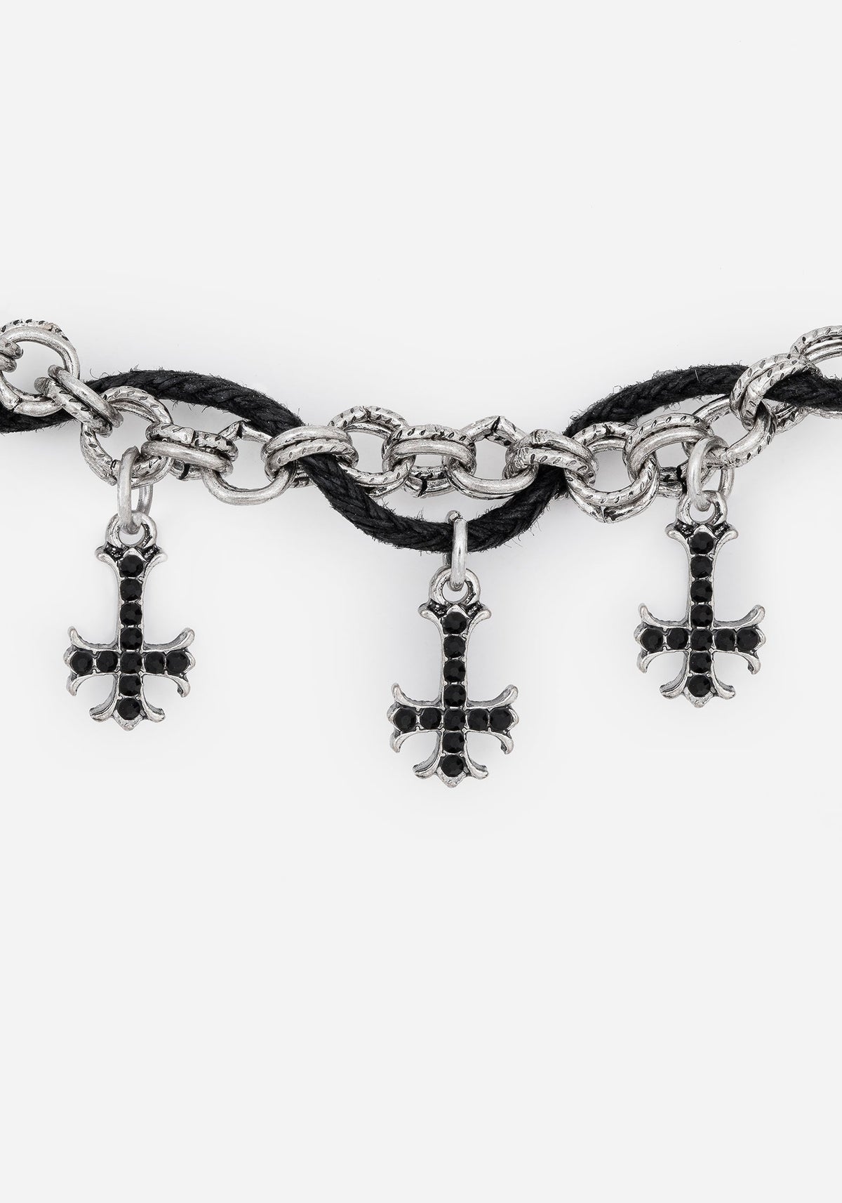 Catkin Kordel Weave Kreuz Halsband