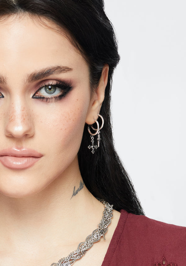 Eilir Twisted Vintage Anhänger Hoops Set