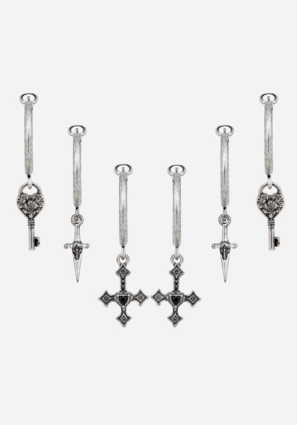 Eilir Twisted Vintage Anhänger Hoops Set