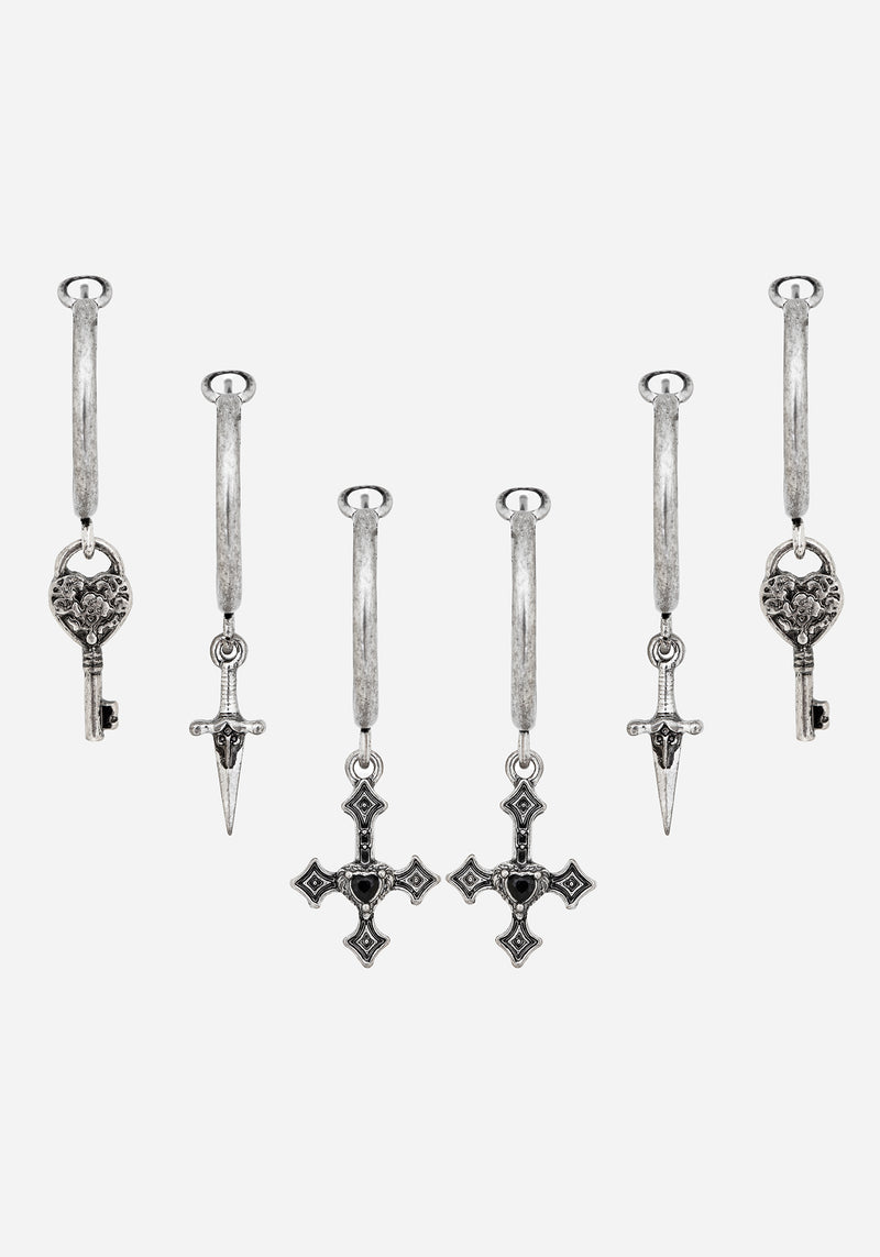 Eilir Twisted Vintage Anhänger Hoops Set