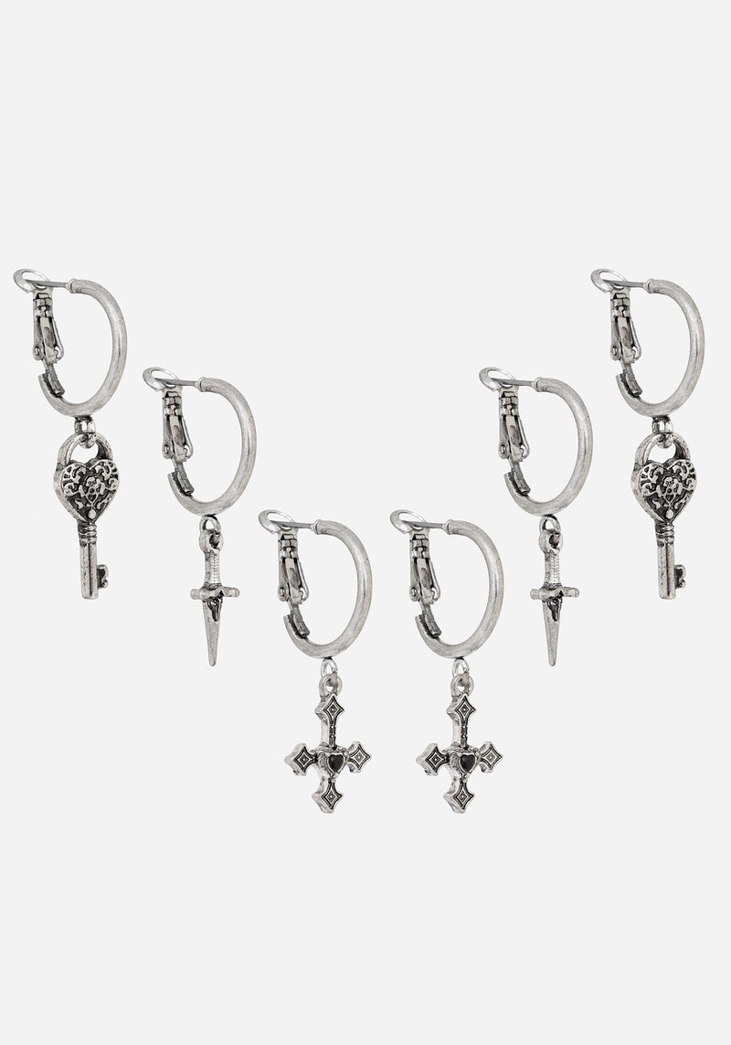 Eilir Twisted Vintage Anhänger Hoops Set