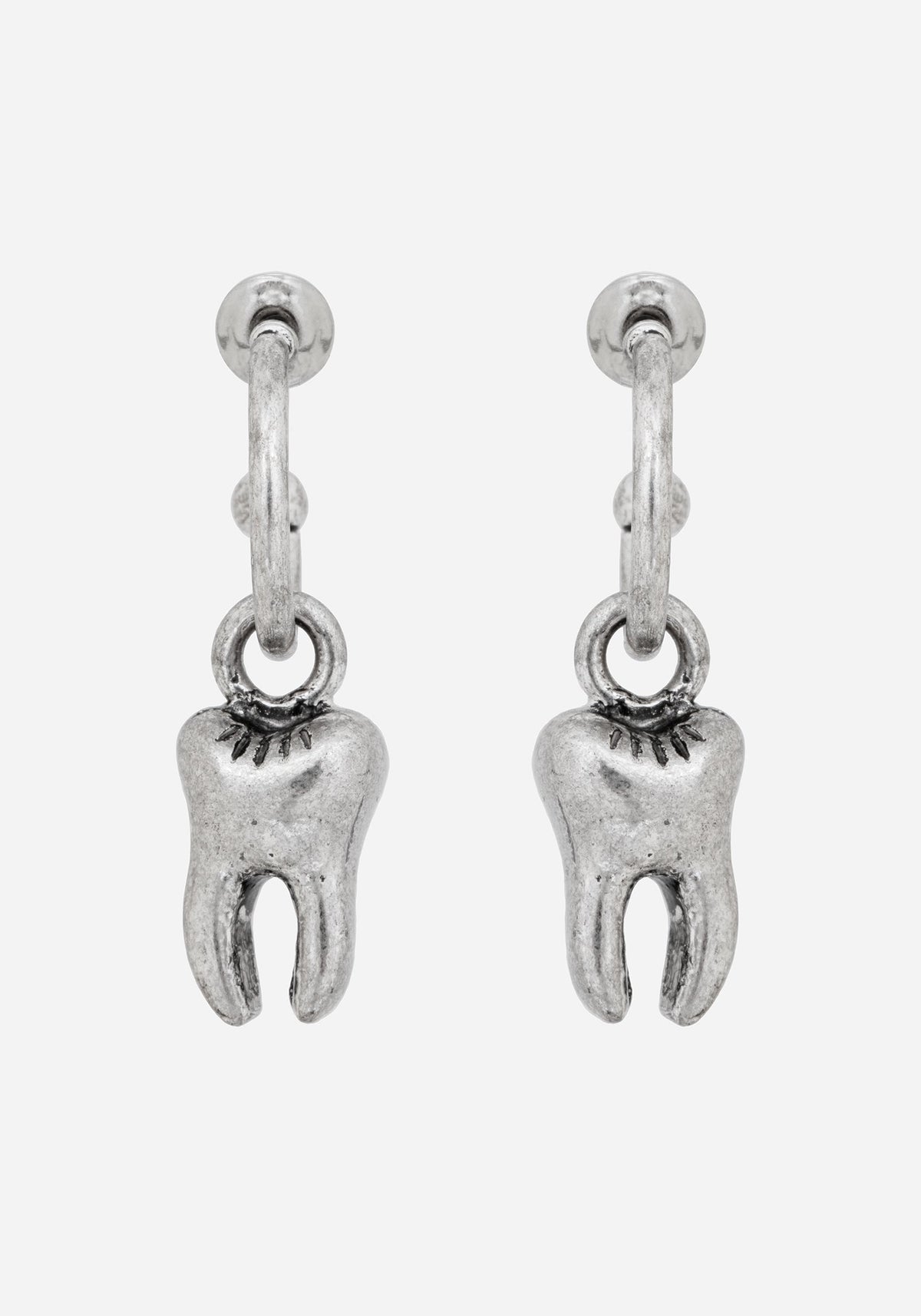 Tooth Anhänger Kreolen Ohrringe
