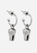 Tooth Anhänger Kreolen Ohrringe