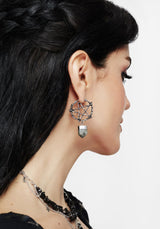 Lauma Pentagram Labradorite Hoop Earrings