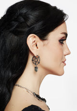 Lauma Pentagram Labradorite Hoop Earrings