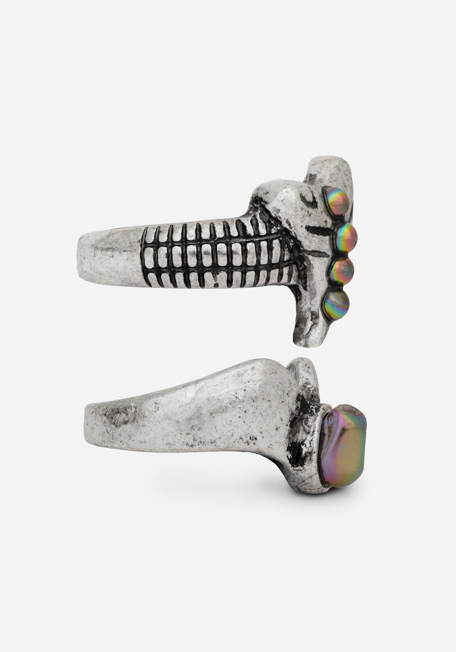 Shark Tooth Schwarz Perle Gelagert Ring Set