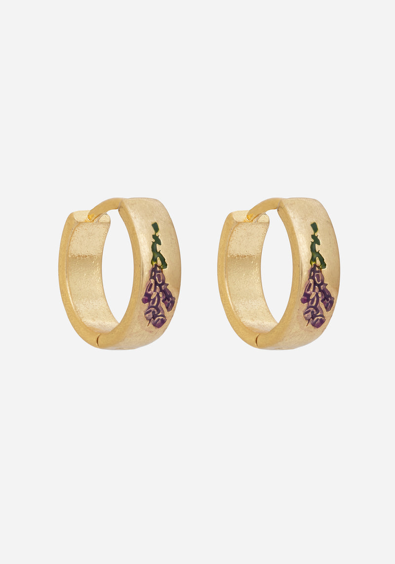 Hermia Foxglove Kreolen Ohrringe