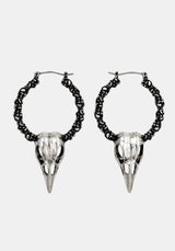 Corvus Bird Schädel Hoops