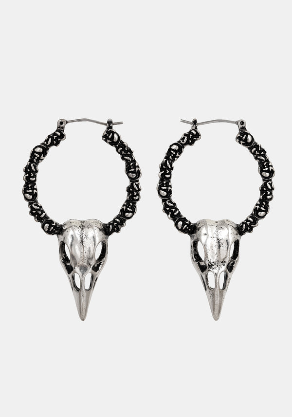 Corvus Bird Schädel Hoops