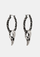 Corvus Bird Schädel Hoops