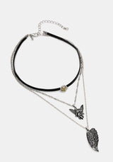 Sylvaine Fairy Trapped Flower Layered Necklace