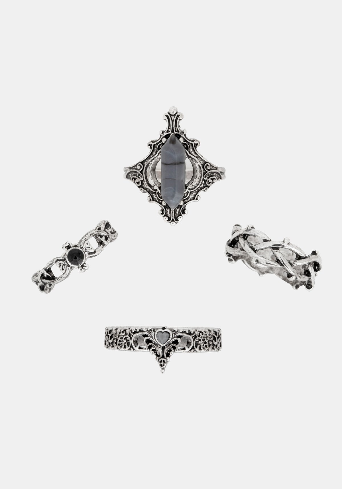 Gothique Verschiedenes Ring Set