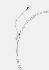 Alderwood Fern Double Layered Necklace - Silver